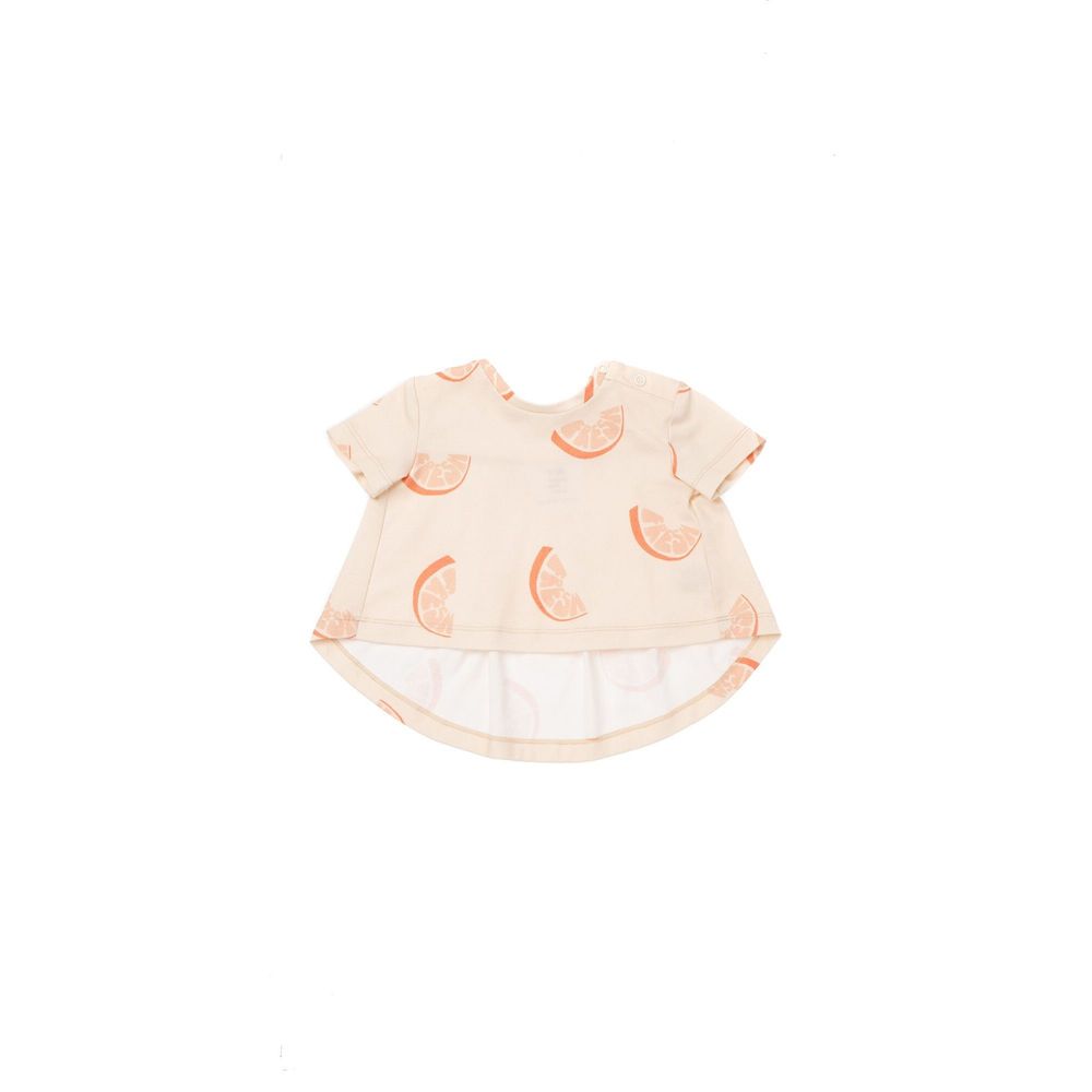 Omamimini Baby T-Shirt With Ruffled Back